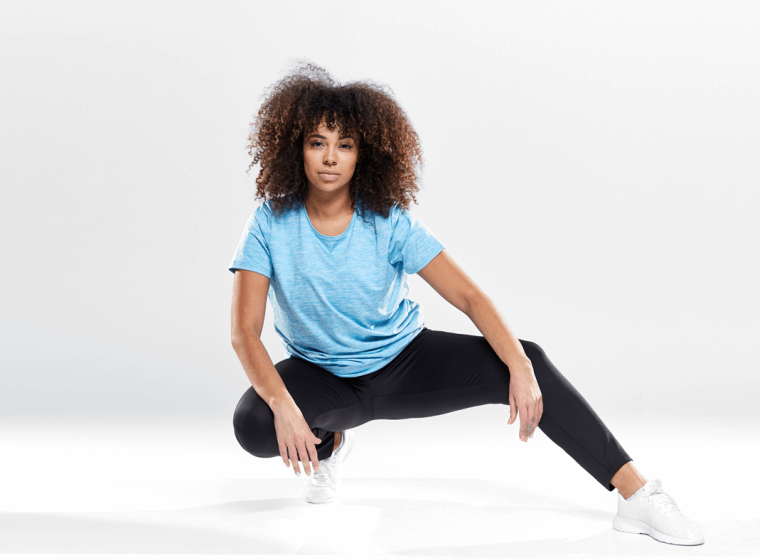 Woman practicing yoga